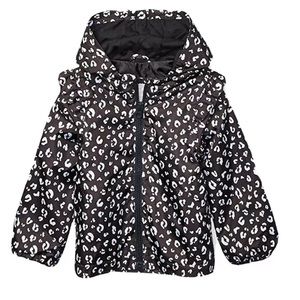 Carters Girls Black Leopard Print 4T Windbreaker